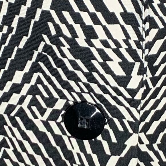 Kasper black white patterned blazer small size 6 office preppy old money style - Picture 8 of 12